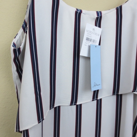 Soprano Striped Asymmetrical Tank Top - Picture 6 of 6